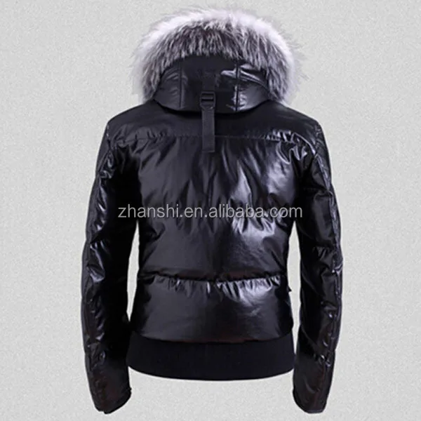 mens goose down parka with fur hood