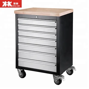 7 Drawers Tool Storage Cabinet Tool Cart Cabinets With 4 Wheels