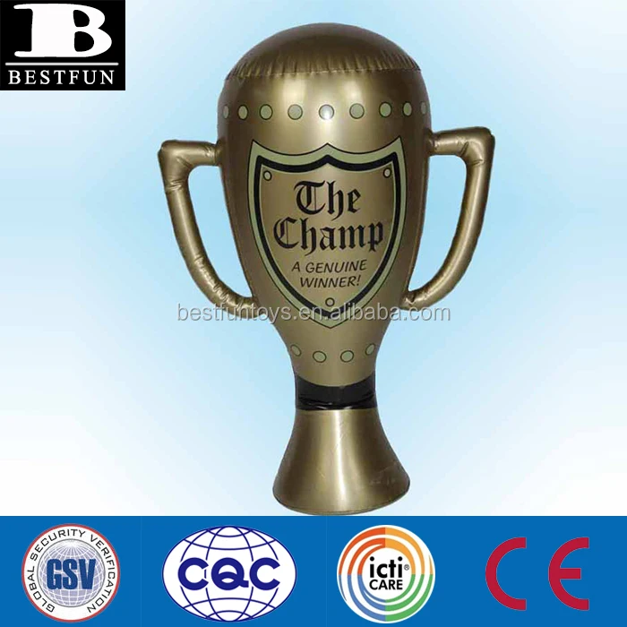 Inflatable Golden Big Plastic Trophy Cup Big Plastic Word Cup Trophy