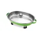 New products customized server set buffet oval serving dish with glass lid