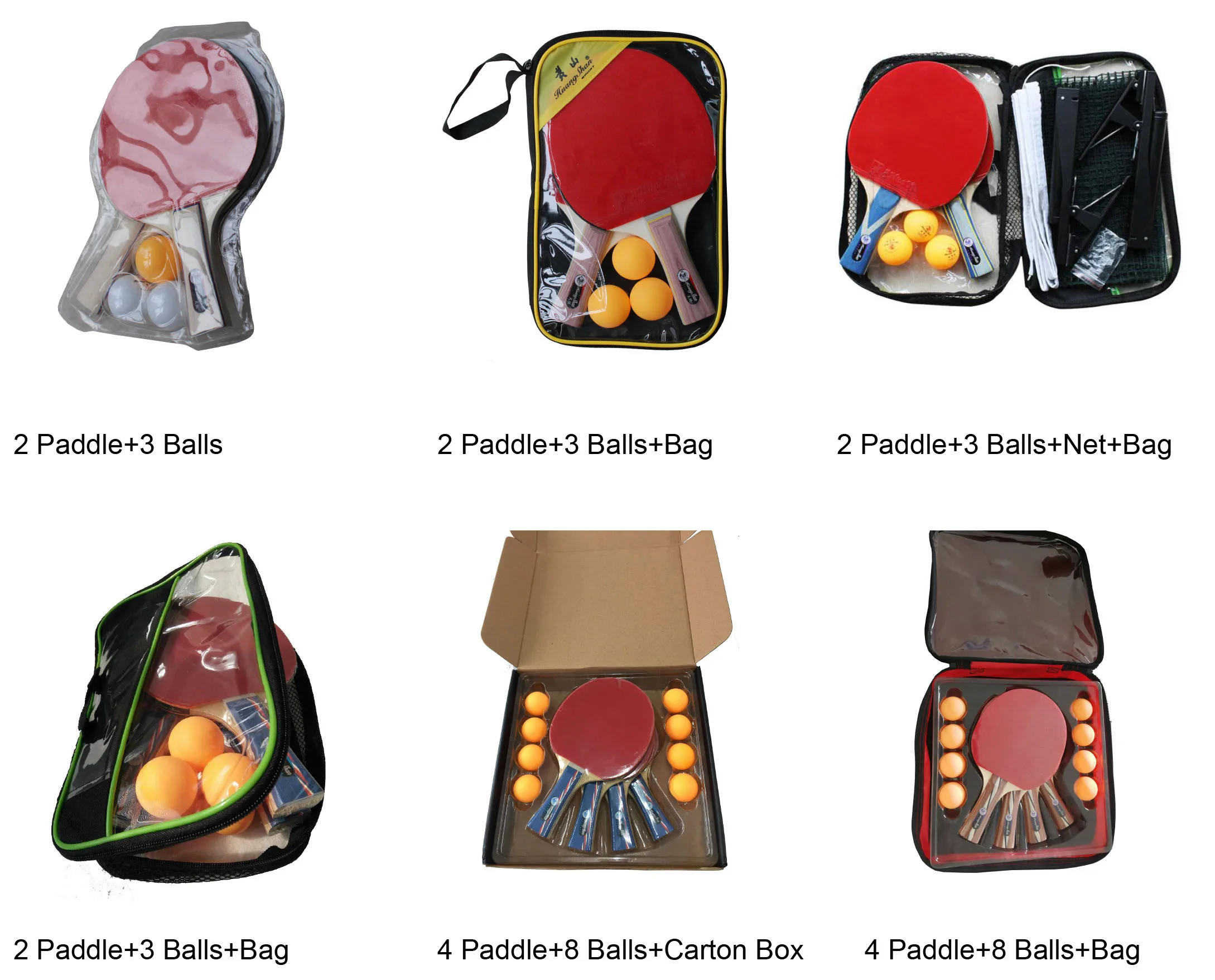 Customized Custom Professional Table Tennis Paddle Racket Set With Net