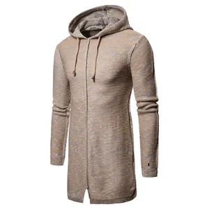custom fashion men khaki longline pullover dress sweater coat custom fashion men khaki longline pullover dress sweater coat