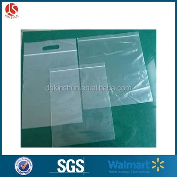 Custom Size Ziplock Bag Plastic Manufacturer With Handle Hole