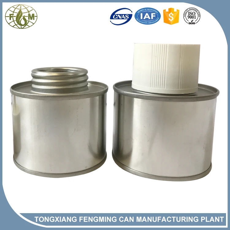 Empty Tin Cans 100ml With Plastic Cap Brush For Pvc Solvent Cement Sale
