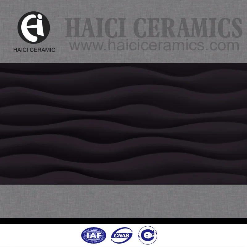 Color Black Wavy Tiles 300x600 Color Black Wavy Tiles 300x600