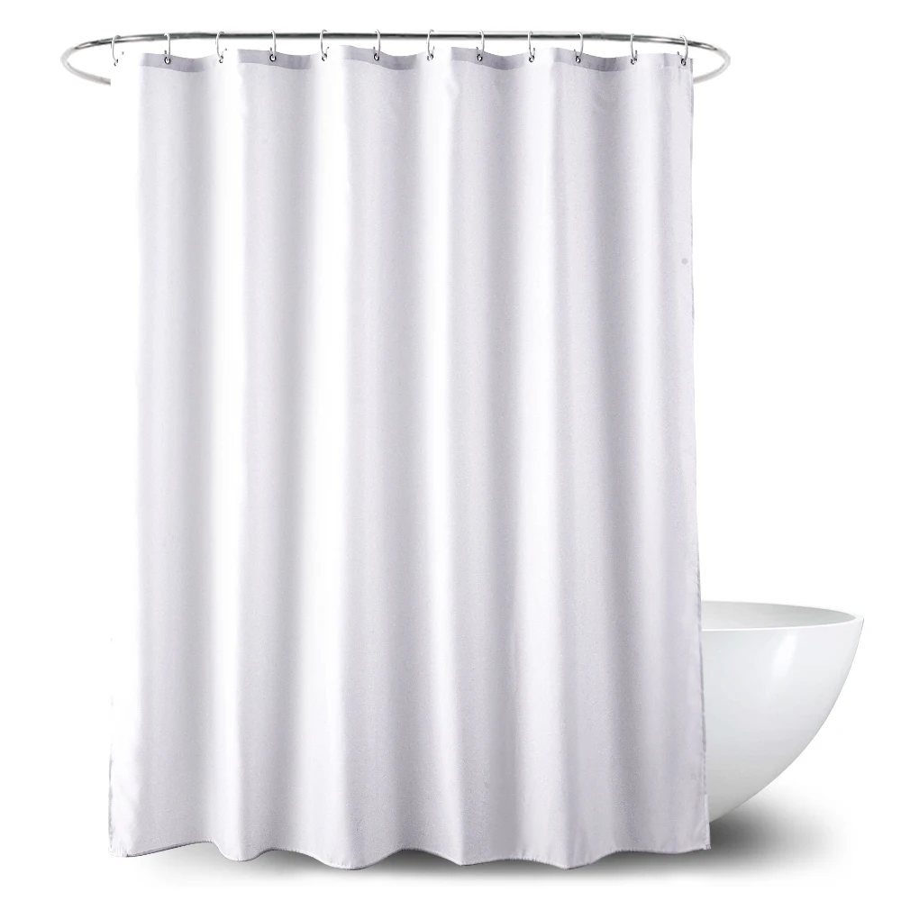 white bathroom curtains