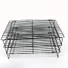 3 tier Hot Selling Rectangle stainless steel folding black for baking cooling rack