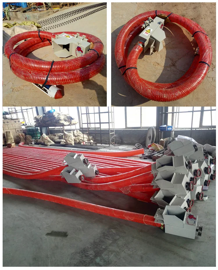20t/h Grain Suction Machine Flexible Tube And Auger Spring Screw Conveyor For Corn