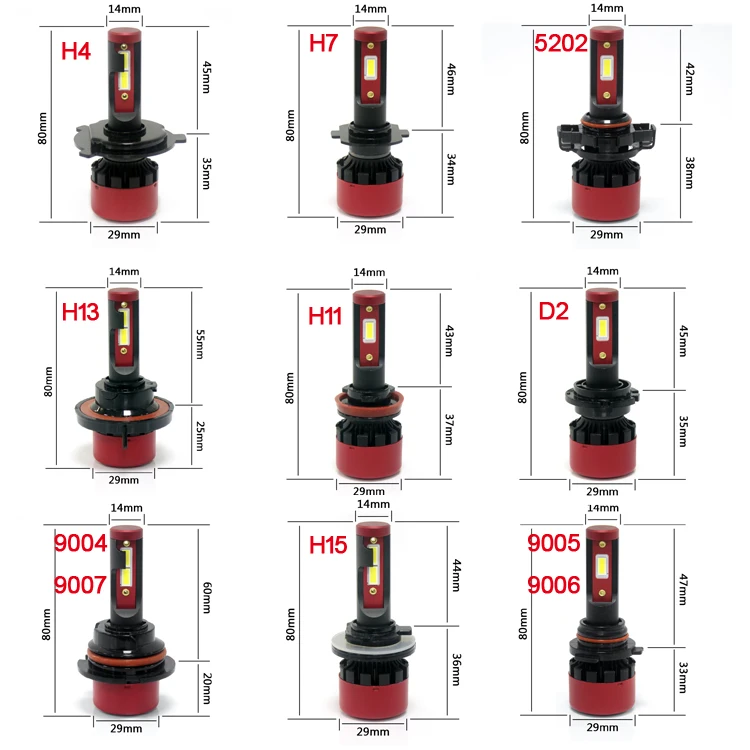 Auto Light G5 G20 G6 L5 L6 S2 S7 Led Lights Headlights H11 H4 H7 H3