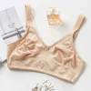 Wireless Prosthesis Bras,Breathable Full Cup Nude Silicone Breast Pockets Ladies Brassiere