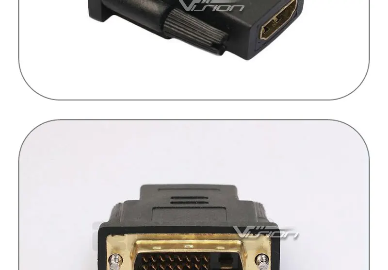 GOLD PLATED DVI 24+1 MALE TO HDMI CABLE LEAD WIRE 1M FOR TV - ANKUX.COM