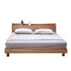 New Design Solid Wood Bed With Electrical Socket Outlet