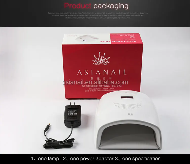 Asianail Red Light 2020 Widely use lamp competitive price 405 + 365nm 48w uv led nail lamp