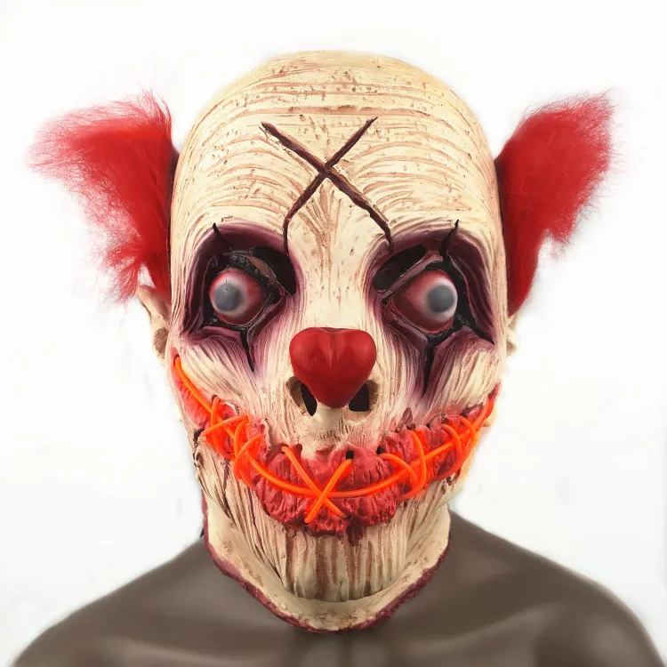 2020 newly halloween funny smile scary rubber latex jester joker
