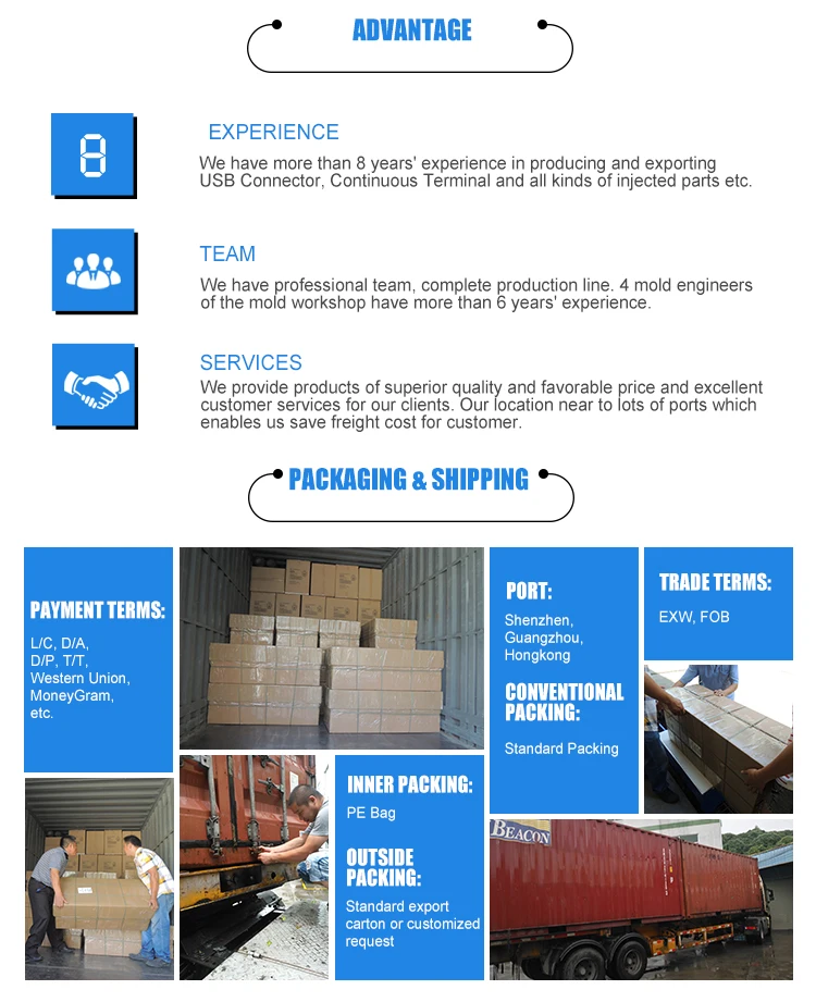 High Quality Micro Male USB V8 connector