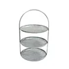 Home Party Galvanized metal round 3 tier cake stand