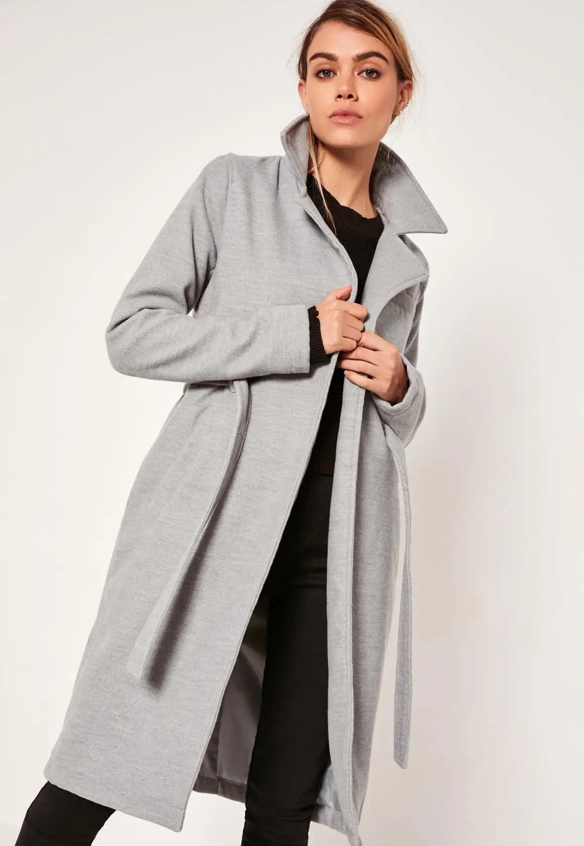 womens grey tailored coat