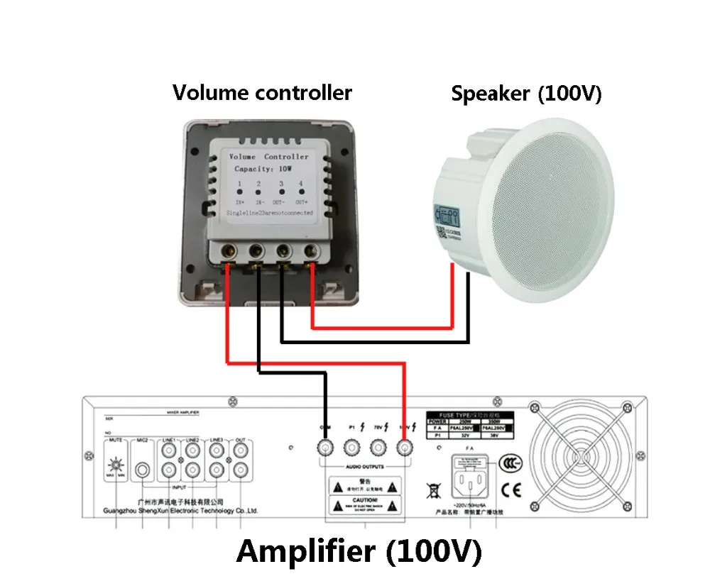 Pa Sound System 70v 100v Black Rotary Volume Control Switch Cvc130
