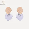 Popular originality latest design alloy simple stud earrings for girls and women