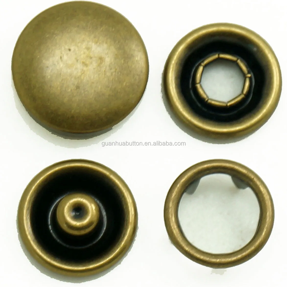 14mm Plain Metal Shank Button with Anti Brass Color Top Brass Bottom Steel  Material - China Button and Buttons price