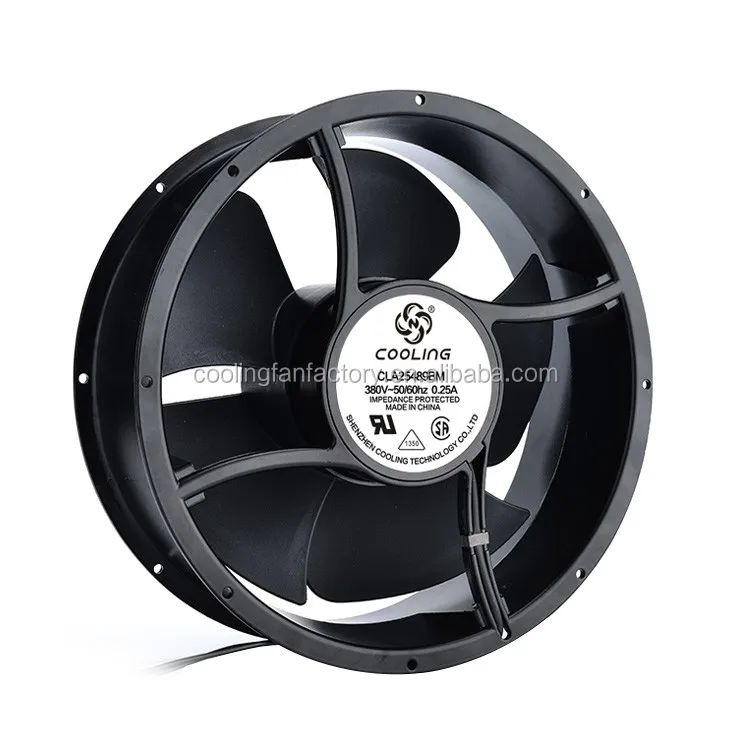 Industrial 220v Ac Motor Exhaust Fan 254x89mm Ball Bearing Brushless