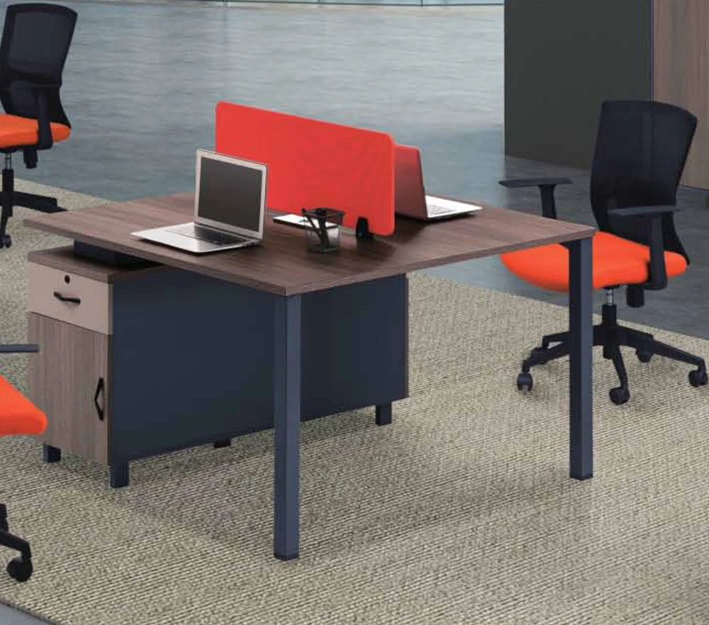 Modern Nice Office Wood Grain Partner Work Station Desk Furniture Modern Nice Office Wood Grain Partner