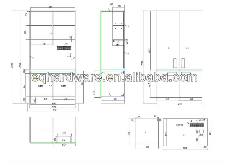 offene Küche mini Speisekammer schrank oem edelstahl Küchenzeile