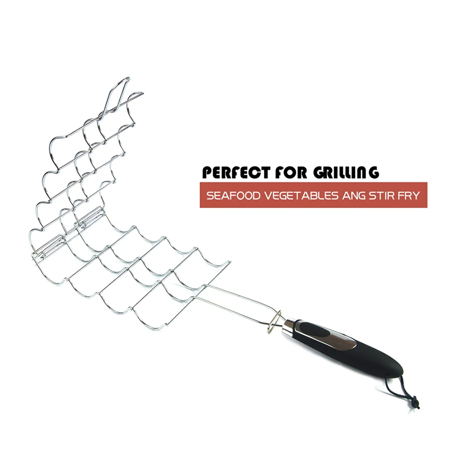 Rib Rack Bbq Nonstick Rib Holder For Grilling 5 Holds Black Grill