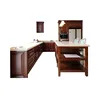 Simple design solid wood kitchen furniture with one-stop service for house renovation/builder/developer