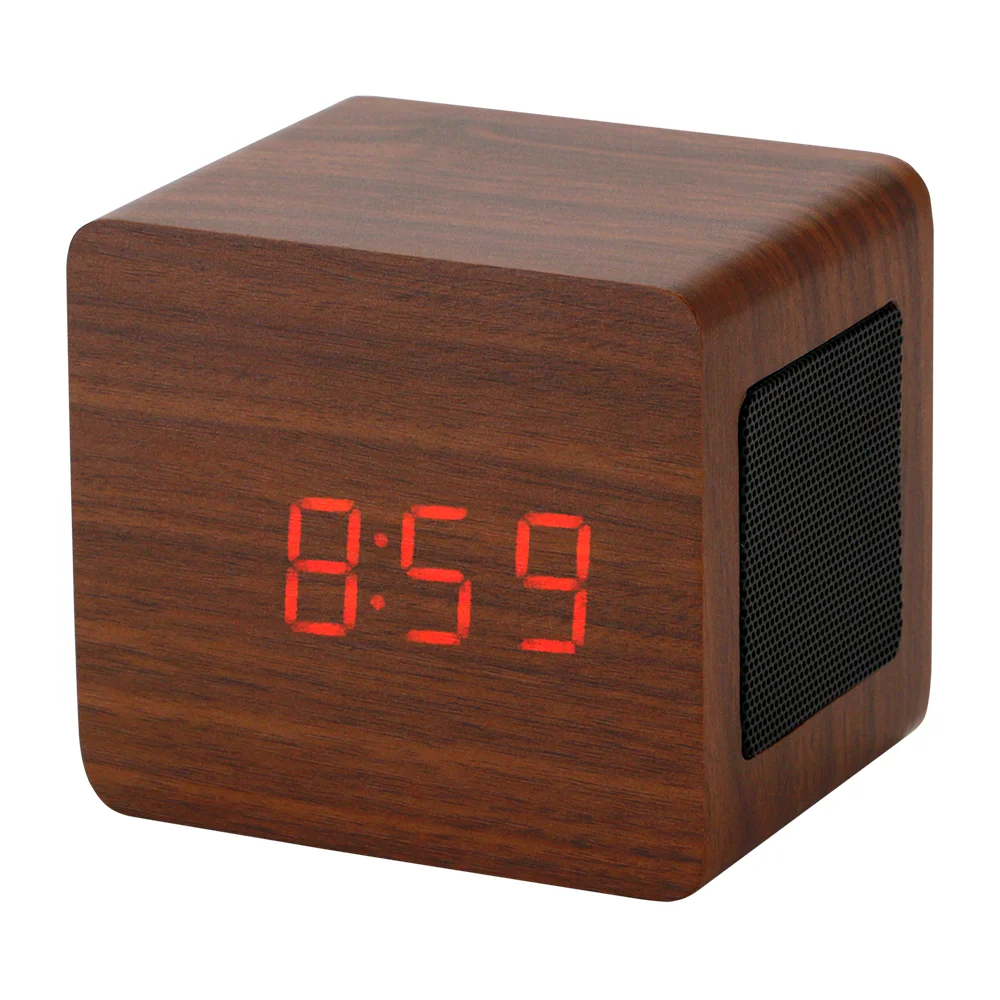 Wholesales Custom Wooden Clock Led Digital Alarm Clock Radio Buy