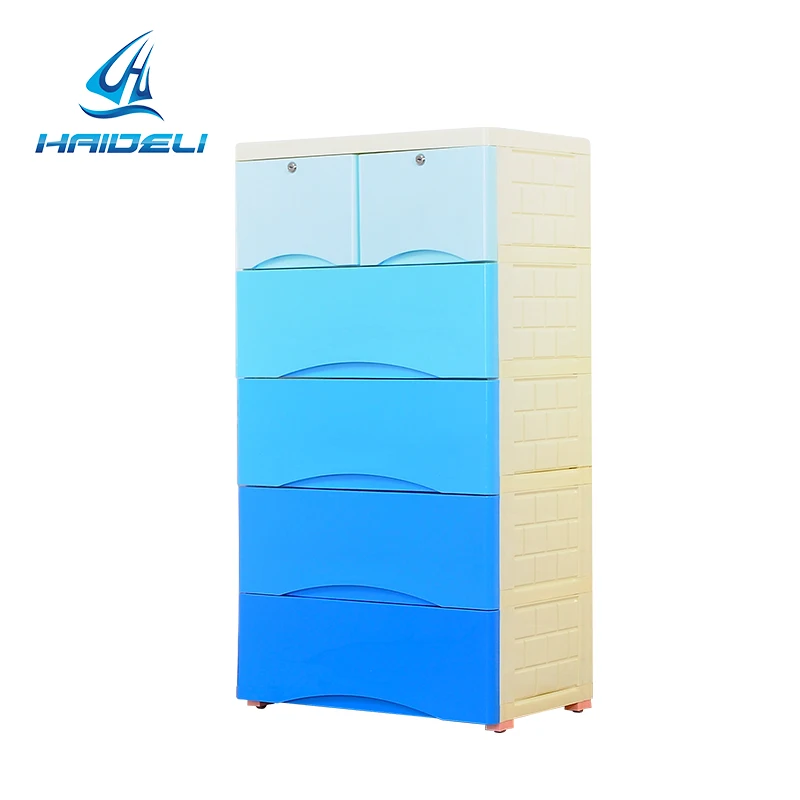 3 4 5 Layer Storage Cabinets Cartoon Clothes Plastic Drawer With