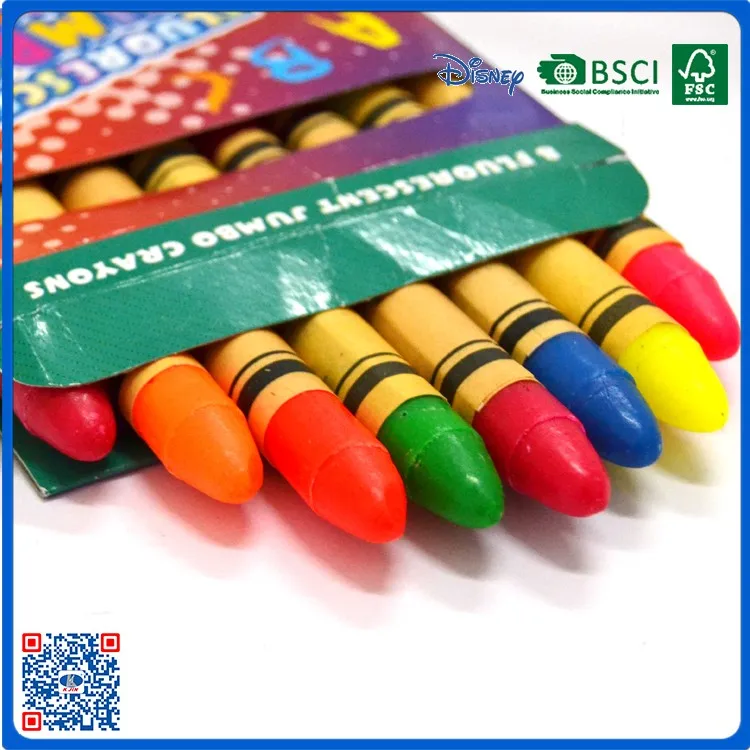 Creative Multicolor Non Toxic Fluorescent Wax Crayons Buy Non Toxic