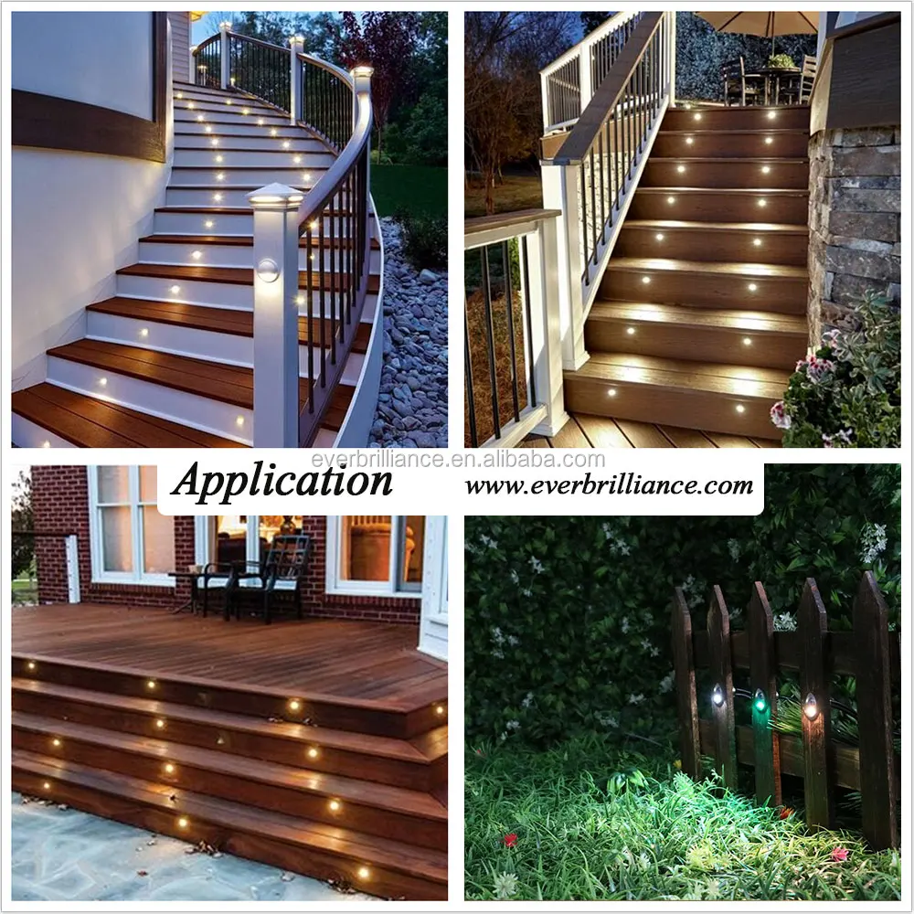 26mm LED Deck Light Inground Outdoor Garden Stair Step Fence Cold White 12V 