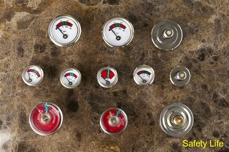 nozzle gauge/7 bar pressure gauges for fire extinguishers/pressure gauges for extinguisher