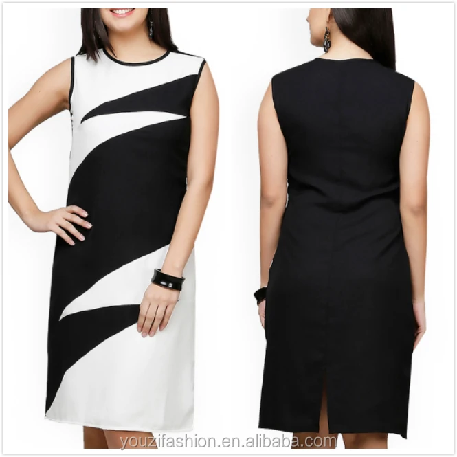 black midi length shift dress