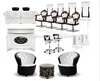 Classic White&Black Royal Salon Sets Master Stool(A19)