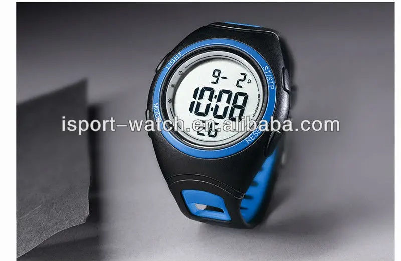 Waterproof Large Lcd Display 10 Laps Memory Countdown Timer Wrist