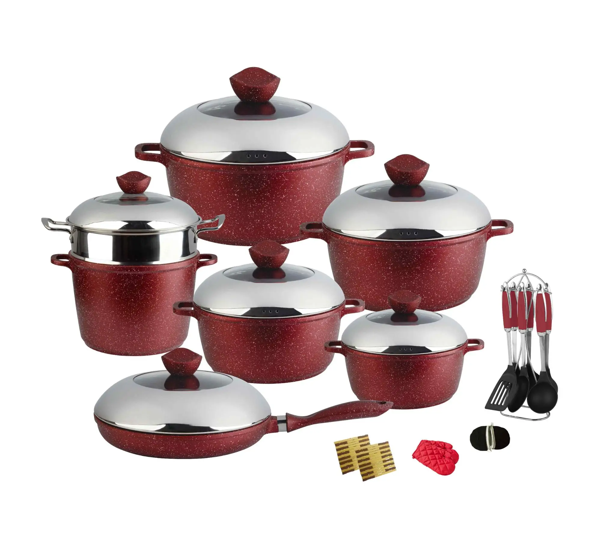 26pcs Luxury Die Casting Ceramic Coating Aluminum Cookware Sets - Buy ...