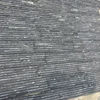 Natural black Slate stone stacked panel hand mounted surface for wall decoration WP-QB19