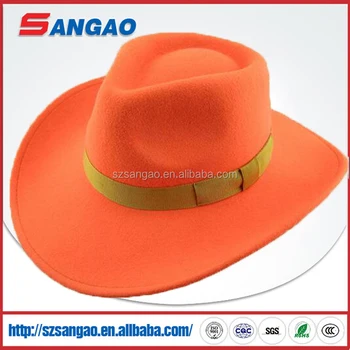 orange fedora hunting hat