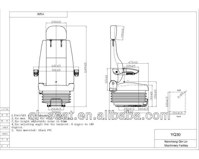 Air suspension reclining used bus guide seat for sale