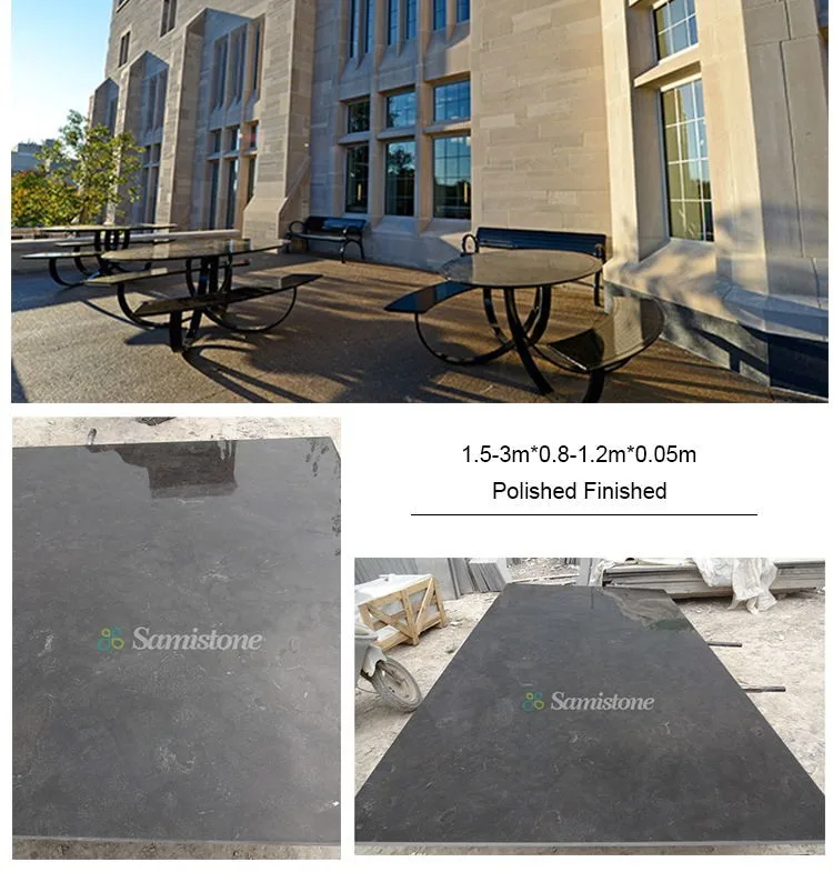 Samistone Blue Limestone Slab Natural Bluestone Slabs For Outdoor Table