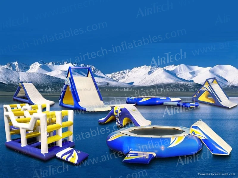 lake with inflatables near me