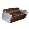 Commercial Furniture Aluminum Sheet Brown Leather Sofa in China