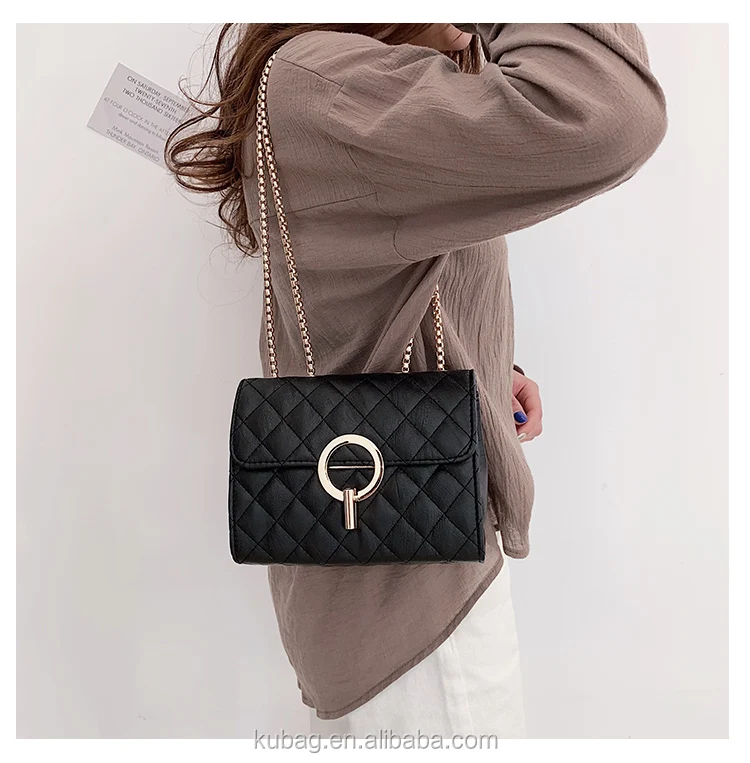 Spring Hot Sell Korean Sling Bag Handmade Leather Vintage Handbag Black ...
