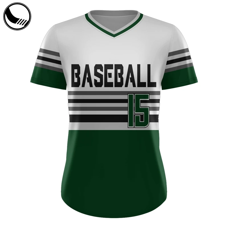 black and green baseball jersey