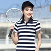 FD Factory custom Summer Polo Shirt Women Ladies Short Sleeve Fashion Lady cotton Shirts Striped Polo Femme ladies tops