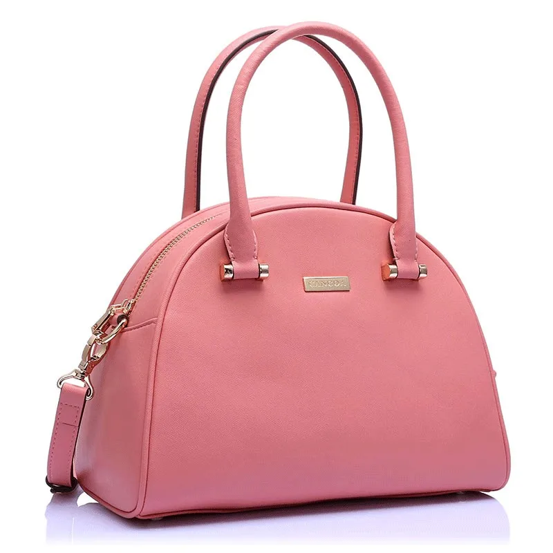 CC2029A-Classic style women designs PU leather Pink color hot sale handbags