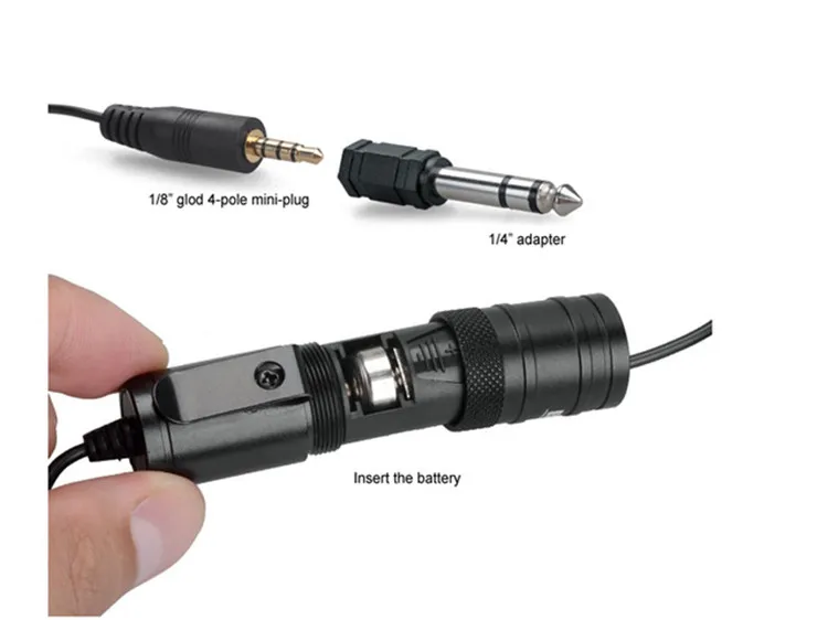 BY-M1 3.5mm Lavalier Condenser Microphone with AriMic Windscreen Windshield for iPhone 7 Plus