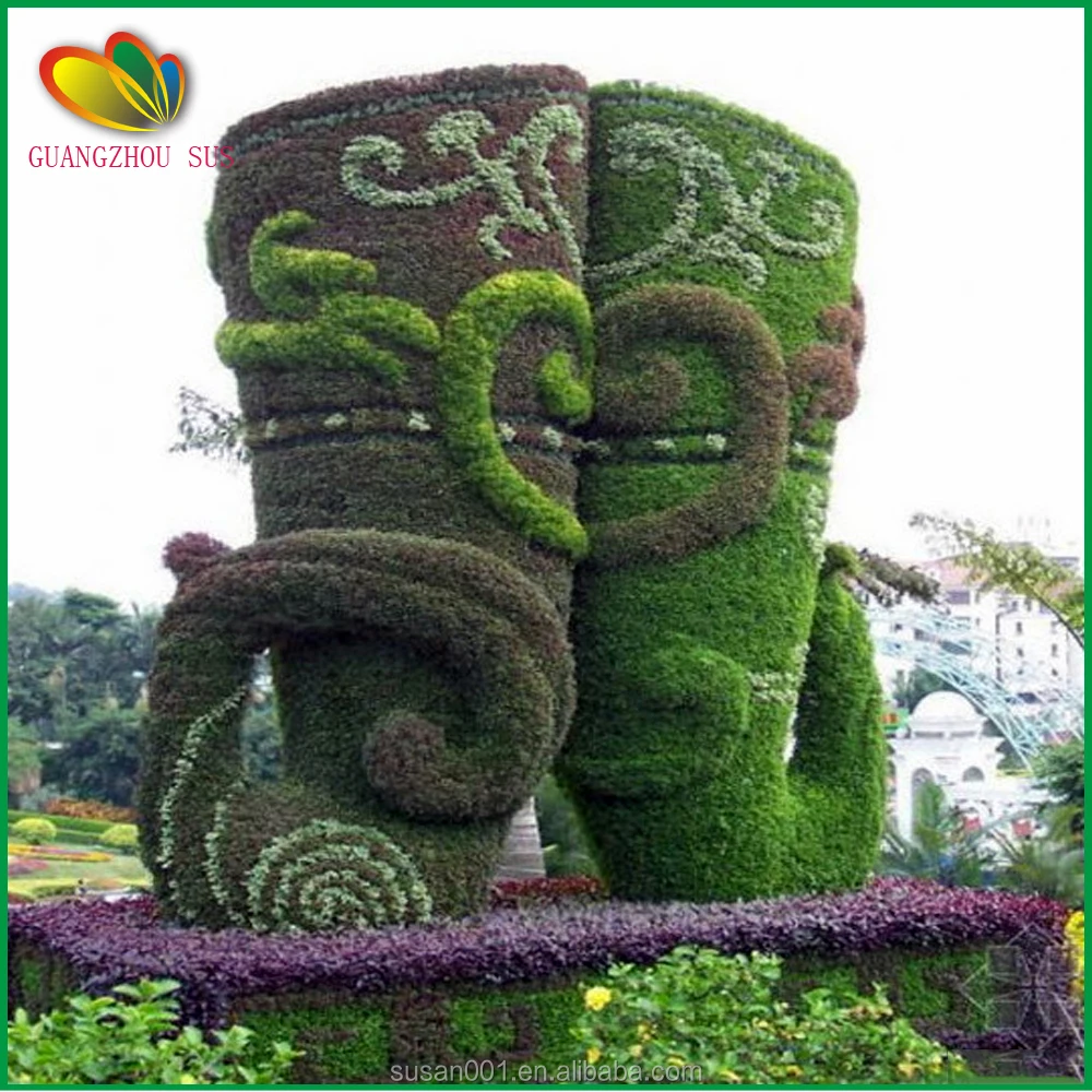 Customized Artificial Topiary Plastic Sculpture Garden Decor Artificial